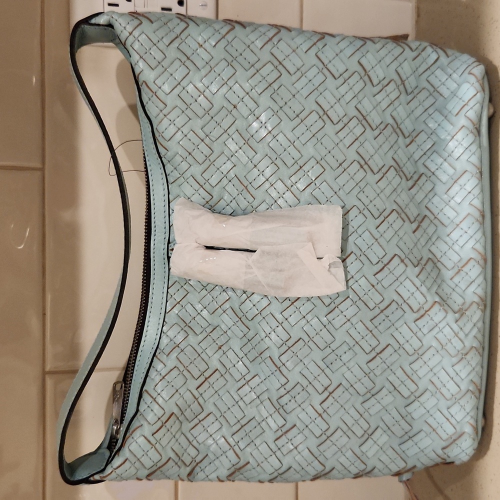 Patricia Nash New Elegant Blue Woven Women's Bag